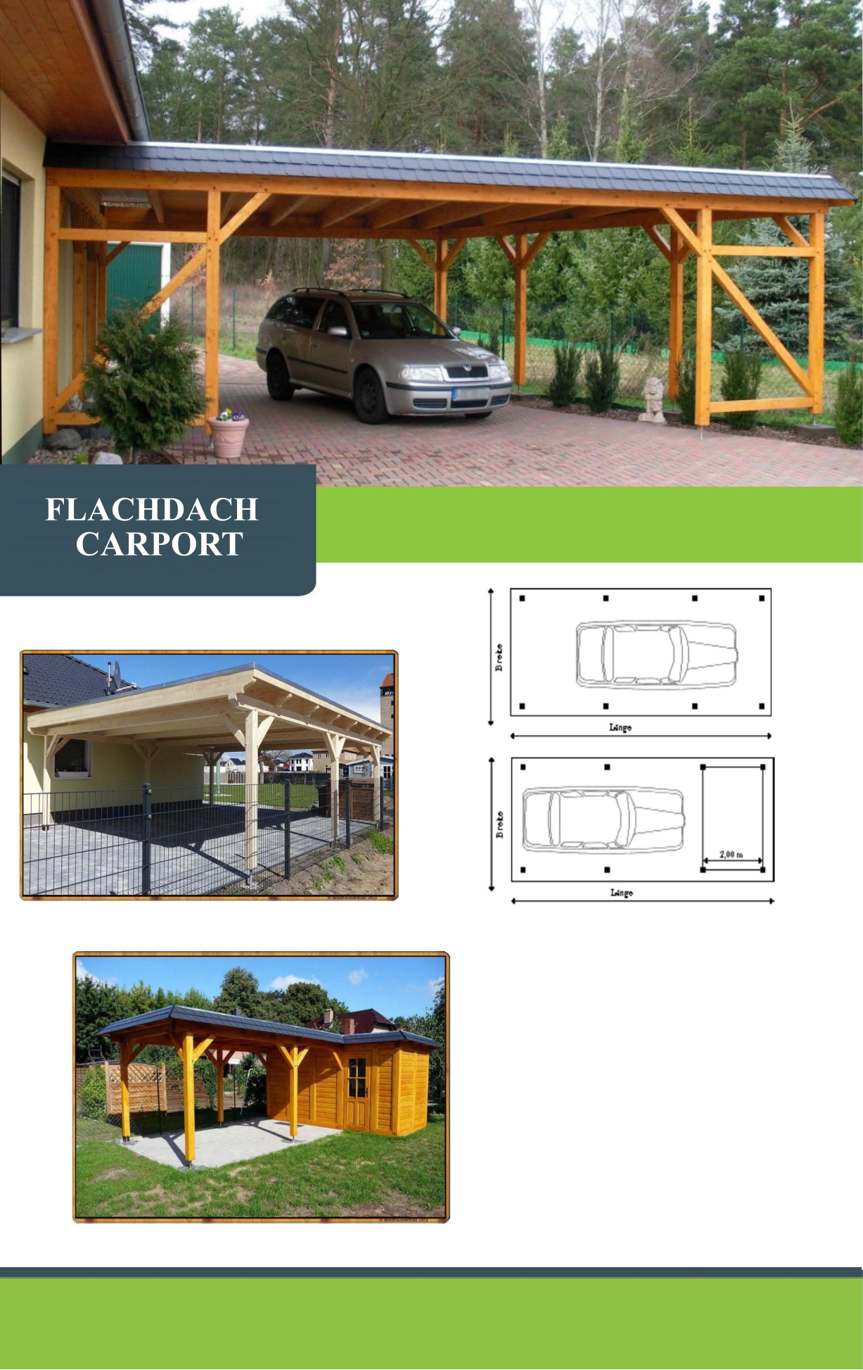 FLACHDACH CARPORT